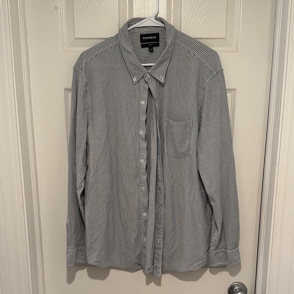 Bonobos Men's Striped Button-Down Shirt -- Slim Fit -- XXL